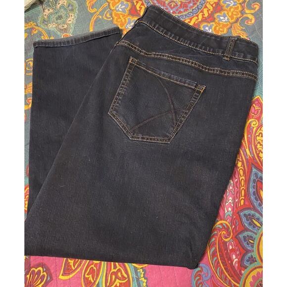 Lane Bryant Genius Fit Dark Blue Denim Stretch 46x28 Women’s Jeans SIZE 26 - Picture 1 of 4